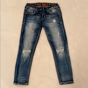 Women’s Rock Revival Mid-rise Ankle Skinny Jeans